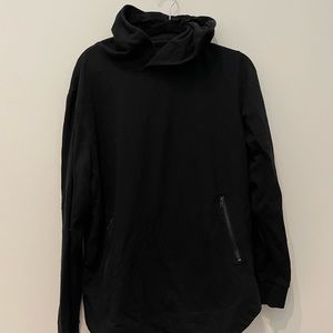 FOREVER 21 Scallop Black Hoodie SIZE L